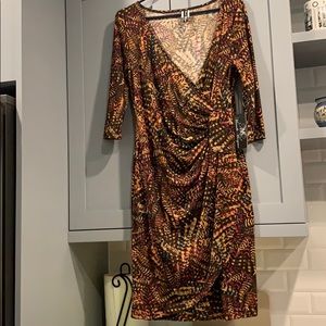 Marcelle Margaux 3/4 Sleeve Ruched Dress